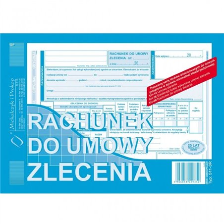 Rachunek do umowy zlecenia A5 511-3R