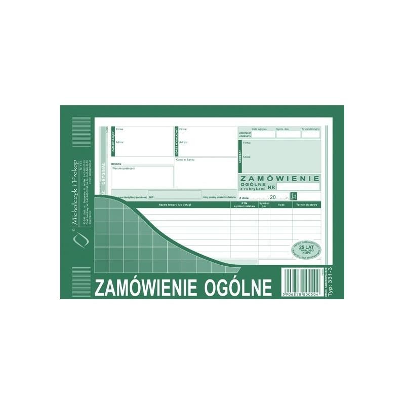 Zamówienie ogólne A5 (typ 331-3)