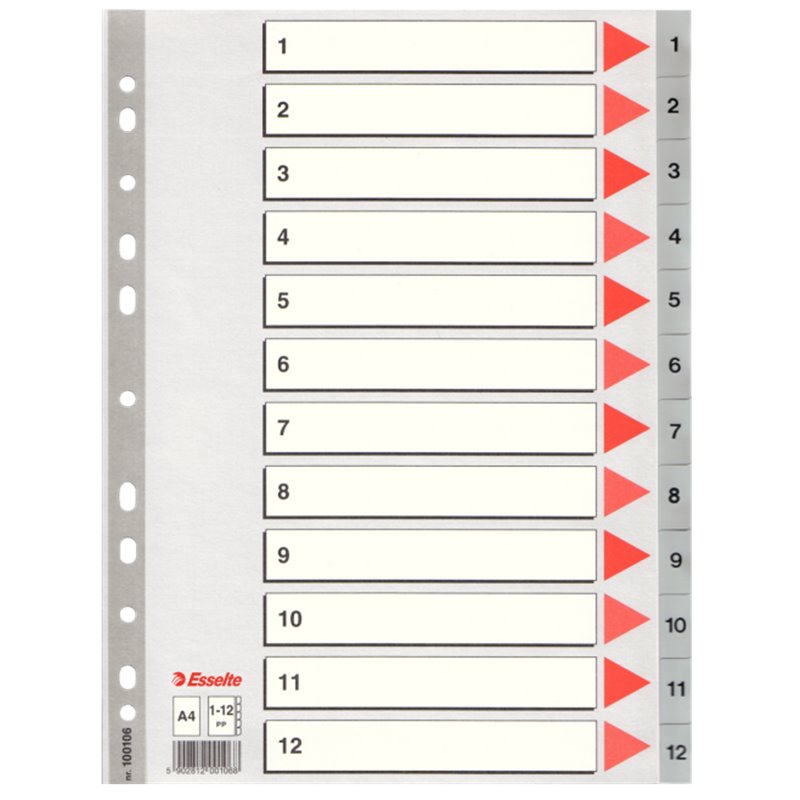 Przekladki Esselte PP 1-12