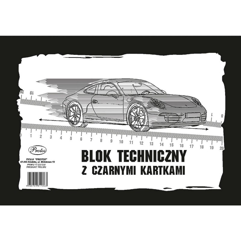 Blok techniczny A4 z czarnymi kartkami