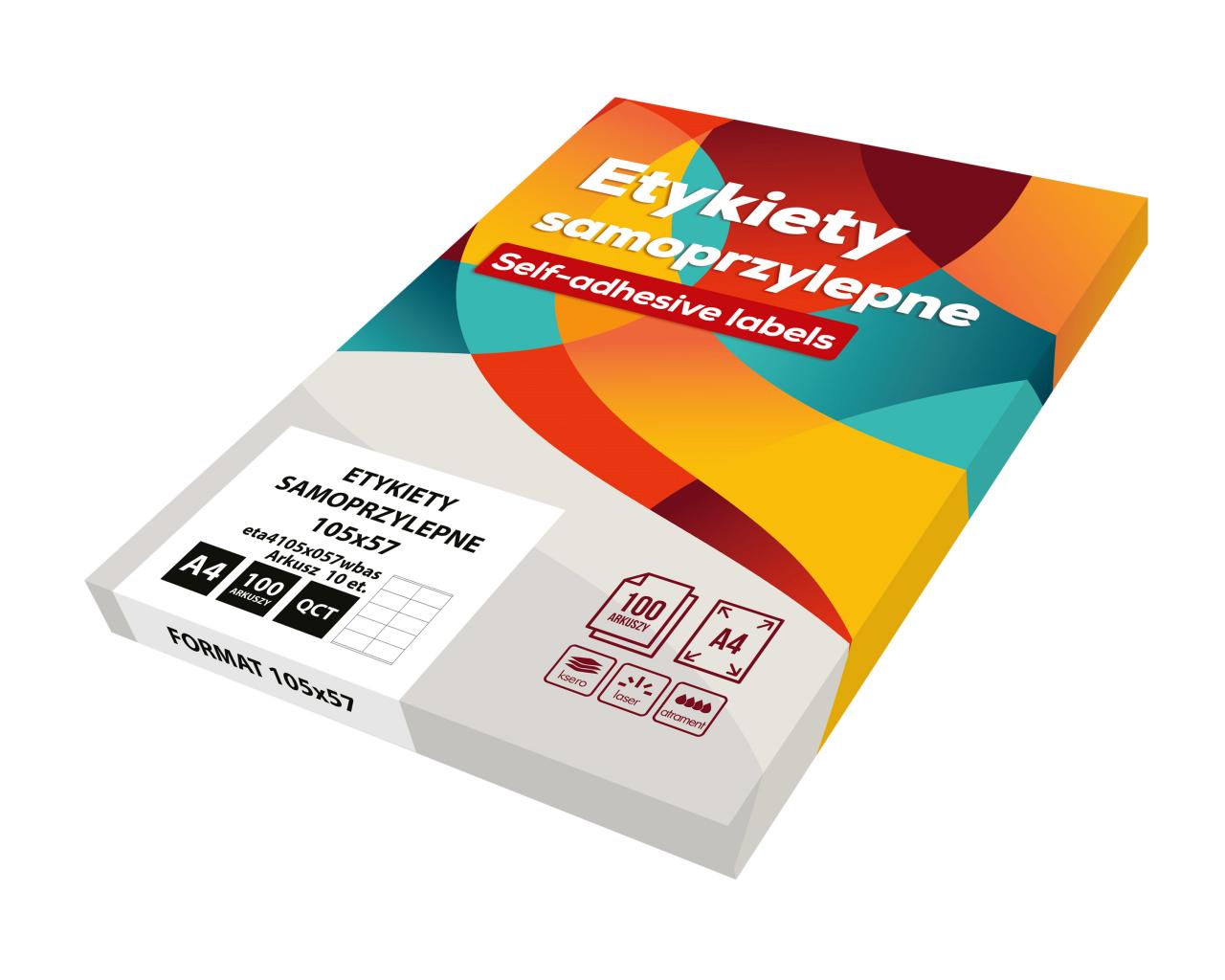Etykieta samoprzylepna a4 105mm x 57mm