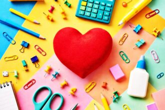 Artykuły biurowe serce