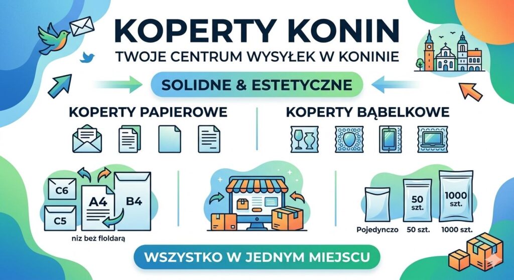 Koperty papierowe i bąbelkowe