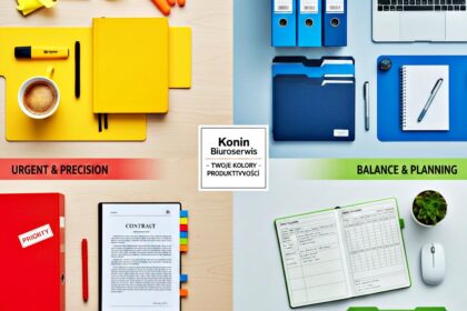 Kolorowe akcesoria biurowe