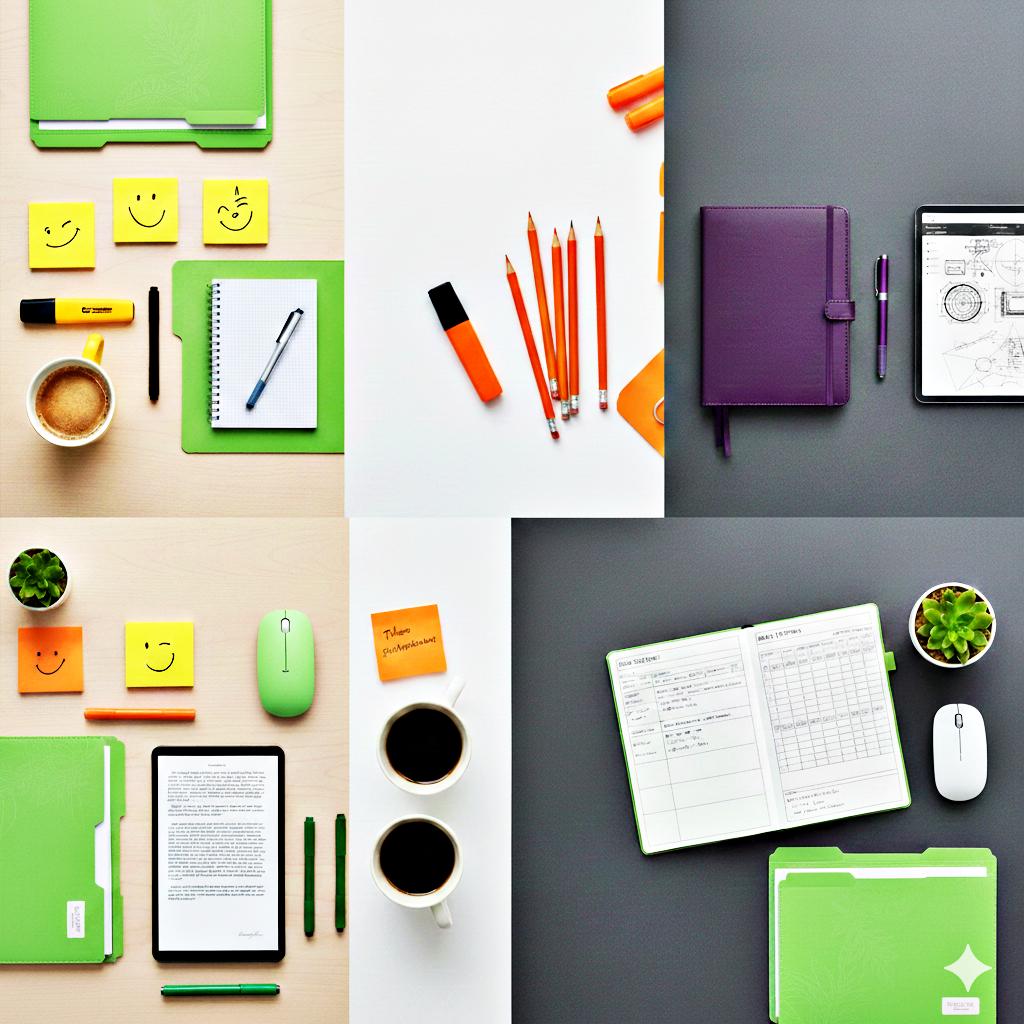 Kolorowe akcesoria biurowe