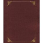 Teczka na dyplom bordowa ze złotą ramką