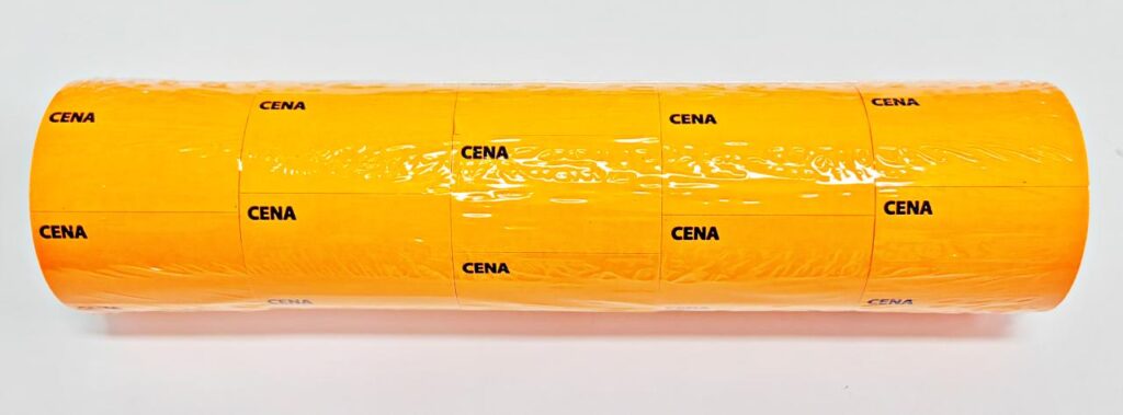 Etykieta cenowa pomarańczowa