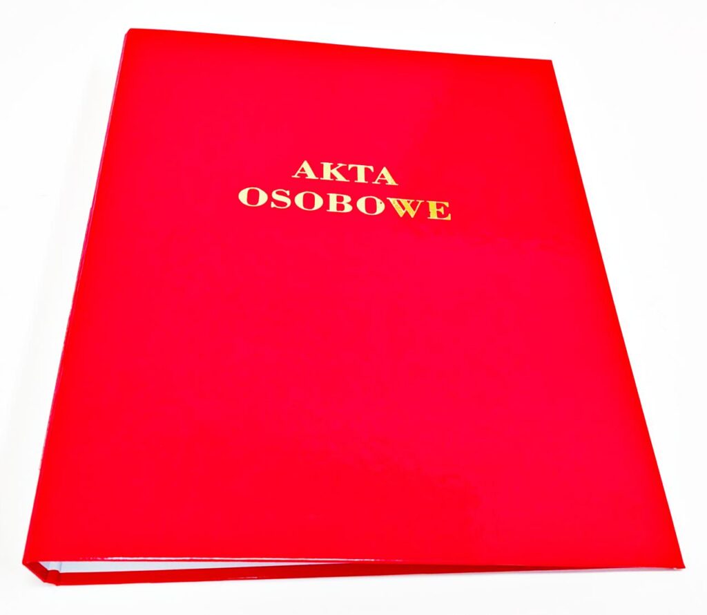 Segregator do akt osobowych Barbara czerwony