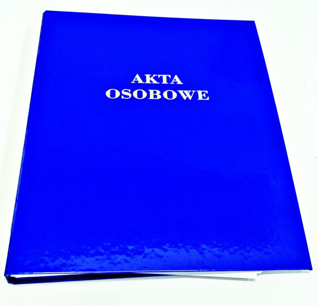 Segregator do akt osobowych Barbara niebieski