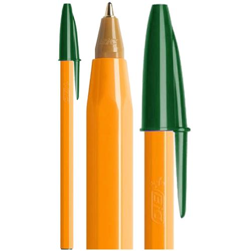 Długopis bic orange zielony