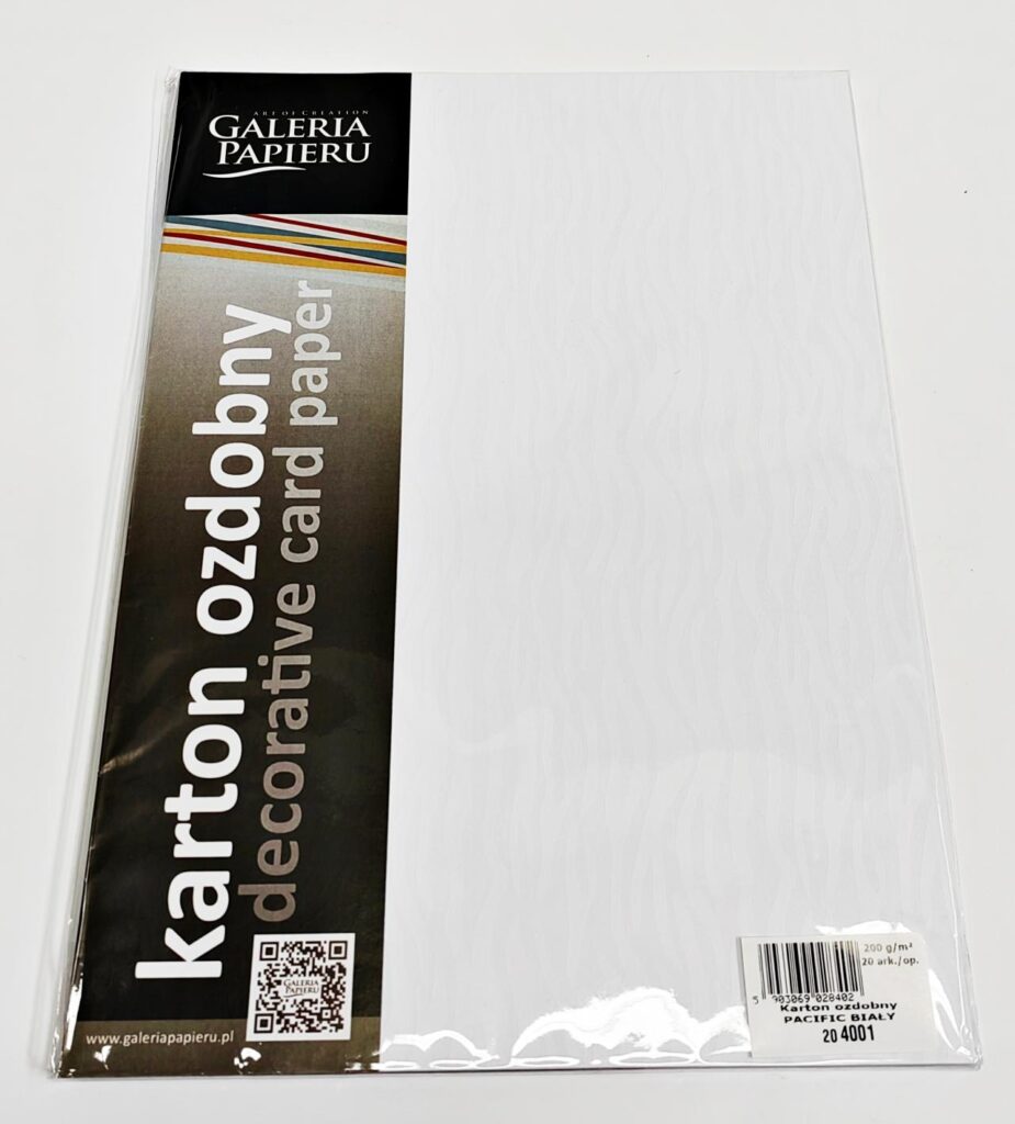 Karton ozdobny 200g pacific biały