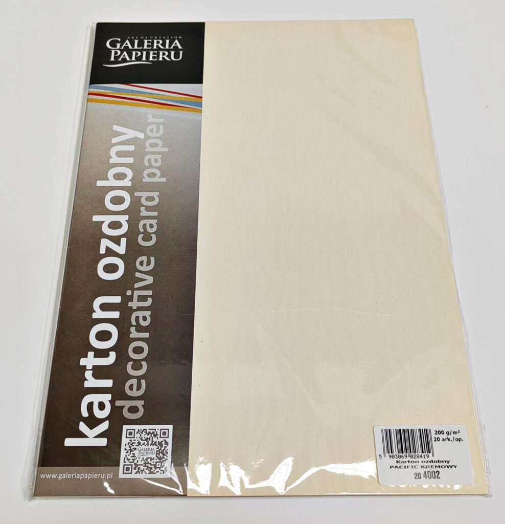 Karton ozdobny 180g pacific kremowy