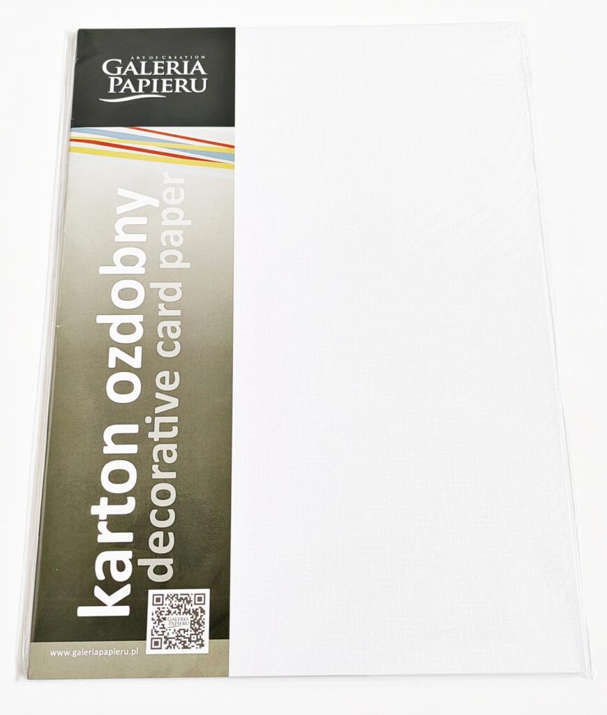 Karton ozdobny 180g ryps biały