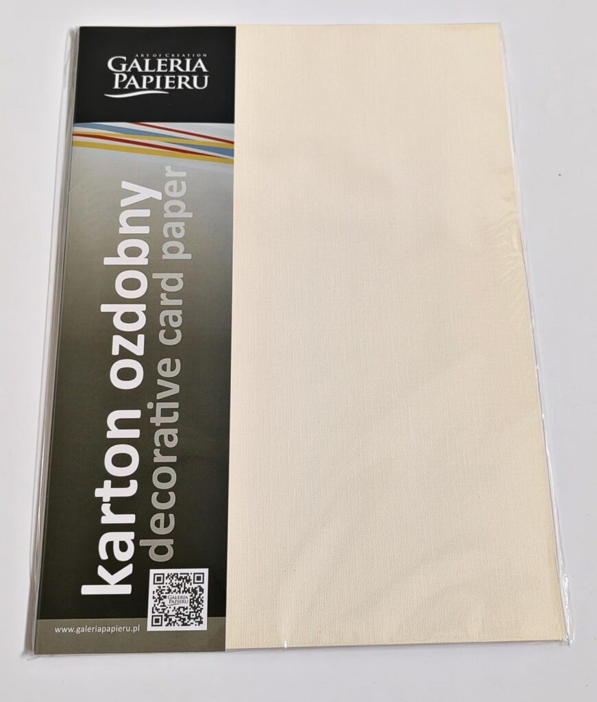 Karton ozdobny 180g ryps kremowy