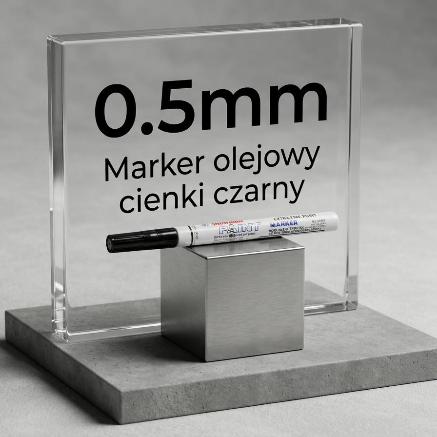 Marker olejowy Snowman czarny cienki 0,5mm