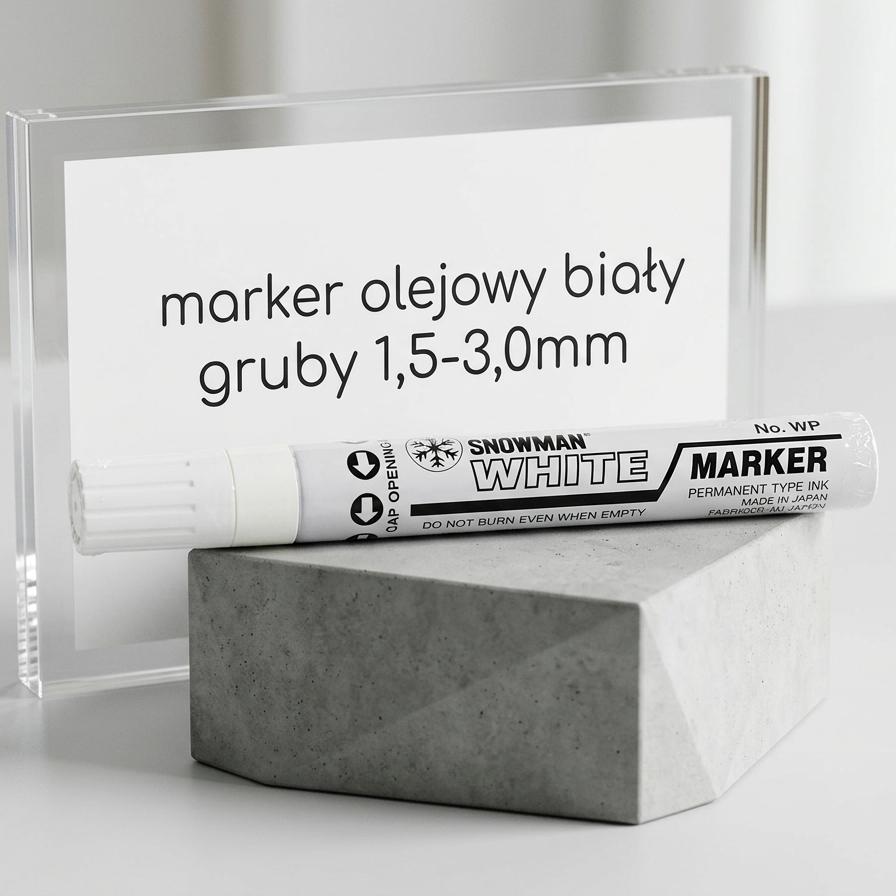 Marker Olejowy Snowman (Biały) – Niezawodność na Każdej Powierzchni
