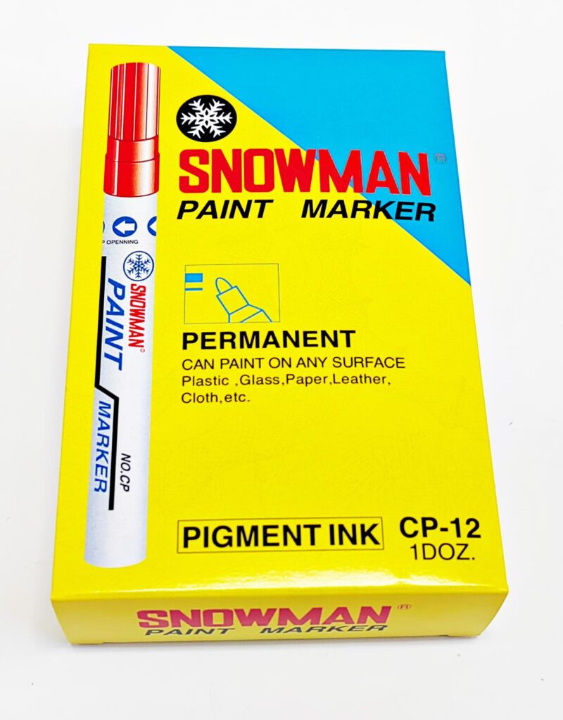 Marker olejowy snowman gruby czarny 12 sztuk