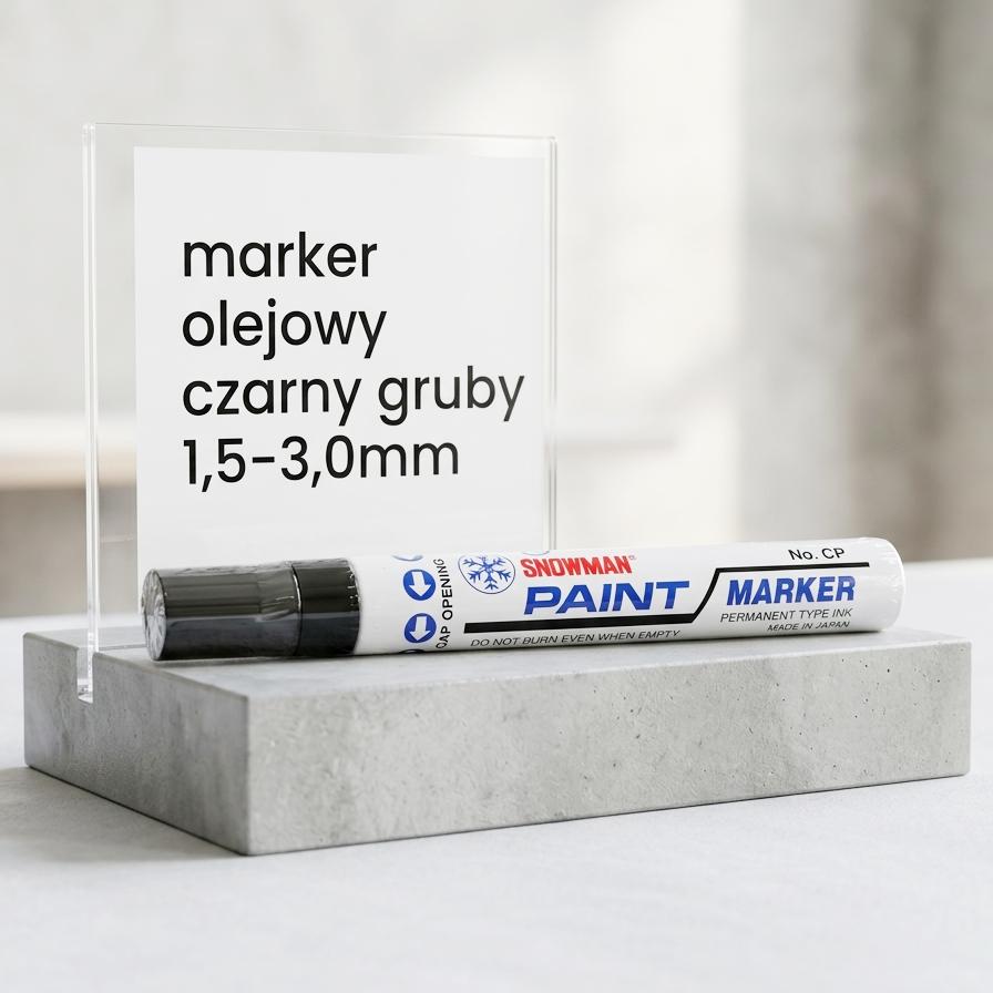 Marker olejowy snowman czarny gruby 1,5-3,0mm
