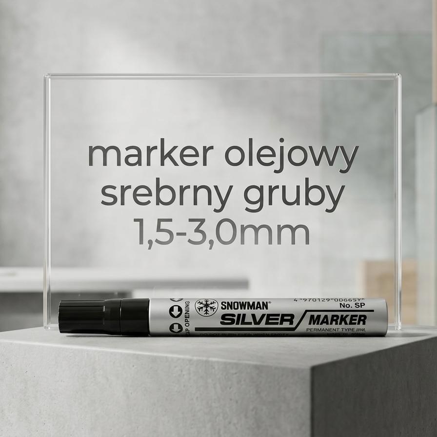 Marker olejowy snowman gruby srebrny 1,5-3,0mm