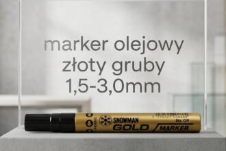 Marker olejowy snowman gruby złoty