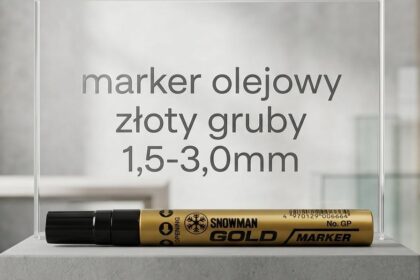 Marker olejowy snowman gruby złoty