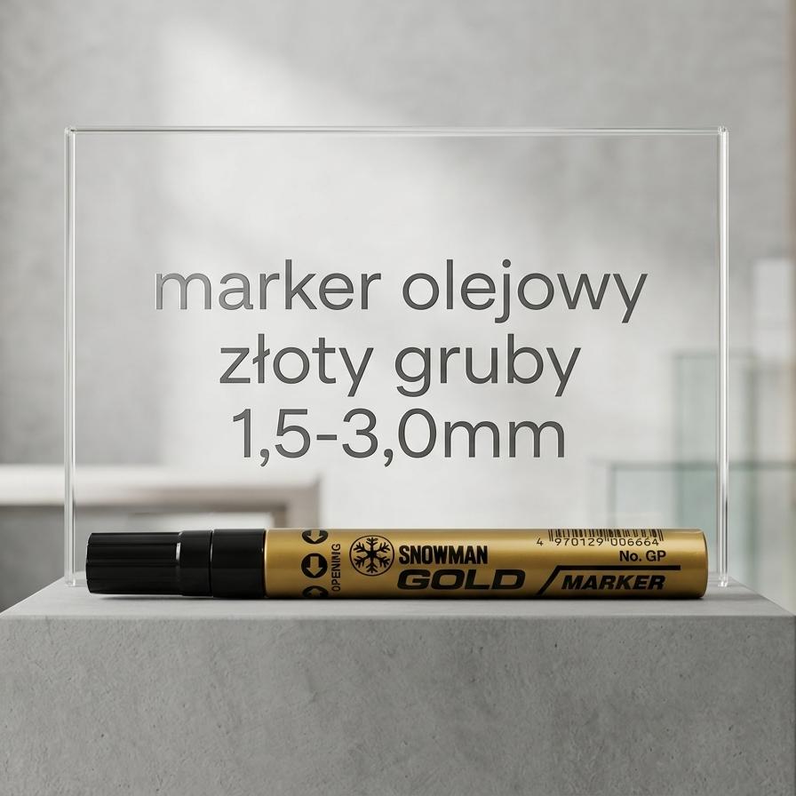 Marker olejowy snowman gruby złoty