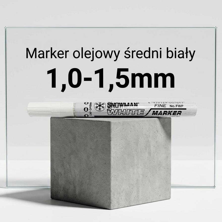 Marker olejowy snowman średni biały 1,0-1,5mm