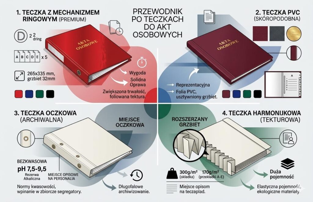 Porównanie teczek do akt osobowych