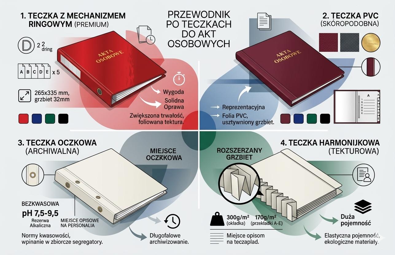 Porównanie teczek do akt osobowych