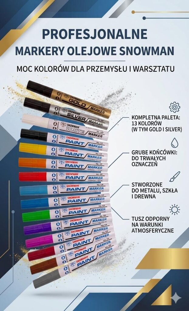 Markery olejowe Snowman kolorowe